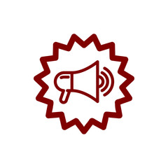 Discount, price, sales discount, shopping,offer,  business product discount maroon color icon