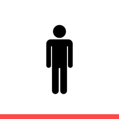 Fototapeta na wymiar Man icon vector isolated on white background, male symbol