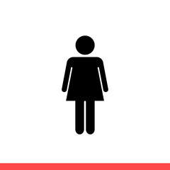 Woman icon vector isolated on white background, female symbol