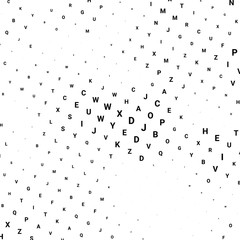 Abstract halftone texture with letters.