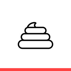 Poo icon vector isolated on white background