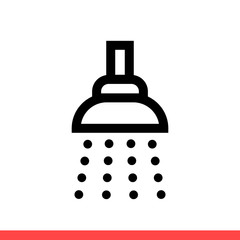 Shower icon vector isolated on white background