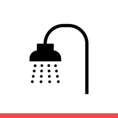 Shower icon vector isolated on white background