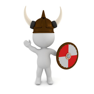  3D Viking with shield