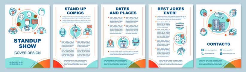 Standup show brochure template layout
