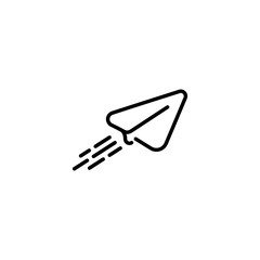 Vector Line Airplane design. Illustration of a Plane Right