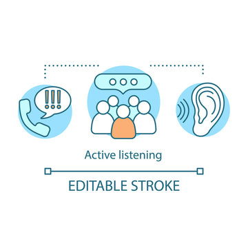 Active Listening Concept Icon