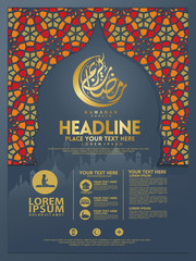 Ramadan Kareem poster, brochure template and other users, islamic banner background