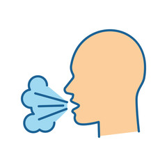 Coughing color icon