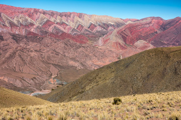 Naklejka premium Cerro Hornocal, Jujuy, Argentina :14 colours mountain in North Argentina