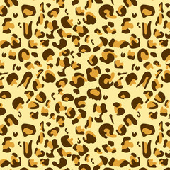Leopard animal color seamless pattern design, vector illustration background. Endless texture for textile, paper, wallpaper print