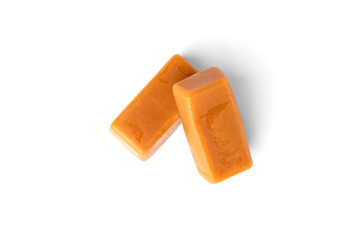 Milk sweets isolated on white background.