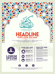 Ramadan Kareem poster, brochure template and other users, islamic banner background