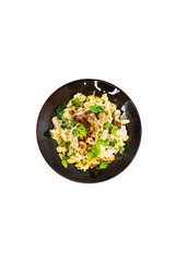 fusilli kebab chicken with white sauce