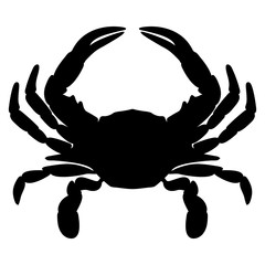 Crab Silhouette Isolated Vector Illustration