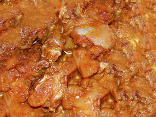 raw meat - beef, lamb, chicken