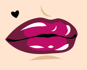 Sensual female lips