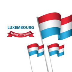 Luxembourg National Celebration Poster Vector Template Design Illustration