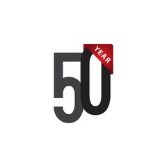 50 Year Anniversary Vector Template Design Illustration