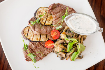 Baked meat: chicken, pork, beef, lamb. Proper diet