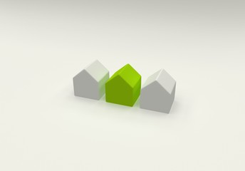 Obraz premium little colored houses