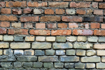 old dual color brick wall