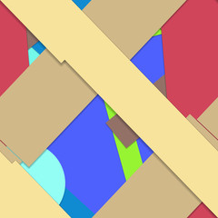 Flat material design - Creative vector trend seamless