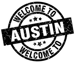 welcome to Austin black stamp