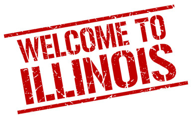 welcome to Illinois stamp