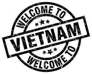 welcome to Vietnam black stamp