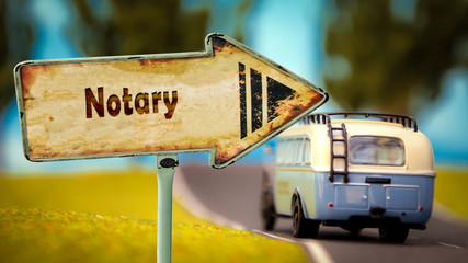 Street Sign to Notary