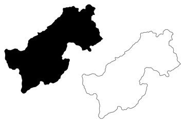 Paktia Province (Islamic Republic of Afghanistan, Provinces of Afghanistan) map vector illustration, scribble sketch Paktia map
