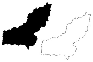 Panjshir Province (Islamic Republic of Afghanistan, Provinces of Afghanistan) map vector illustration, scribble sketch Panjsher map