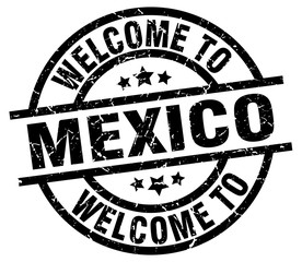 welcome to Mexico black stamp