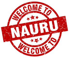 welcome to Nauru red stamp