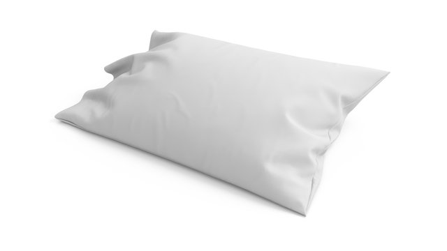 3D rendering pillow isolated on white background
