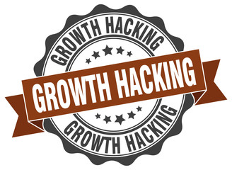 growth hacking stamp. sign. seal