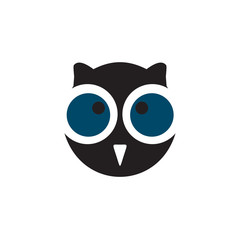 Owl icon logo design vector template