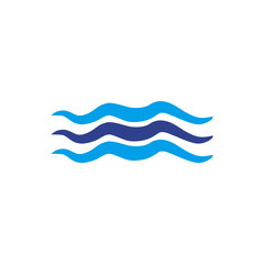 Wave logo icon design template