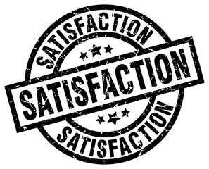satisfaction round grunge black stamp