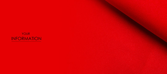 Red fabric material texture pattern on blur background