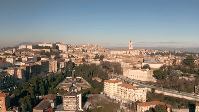Aerial voew of Perugia. Umbria, Italy