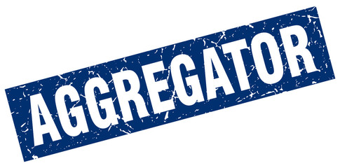 square grunge blue aggregator stamp