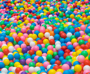 Fototapeta na wymiar background from a pile of plastic children's colorful balls