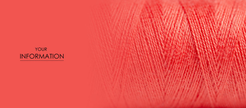 Red thread macro background clothing sewing material pattern