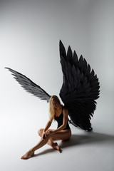 Angel woman posing