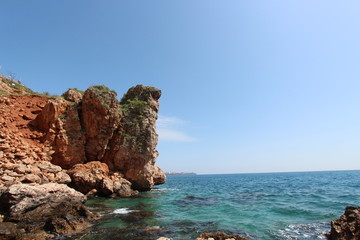 photo sea stones background summer vacation trip