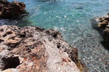 photo sea stones background summer vacation trip
