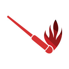 Burning matchstik icon