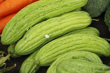 Bitter melon gourd for cooking in market